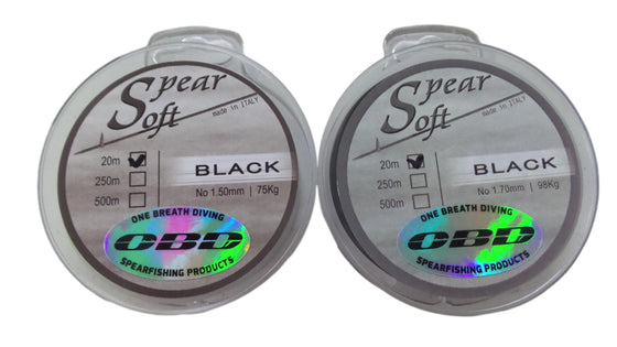 OBD Spear Soft Monofilament Black - 20m Pack
