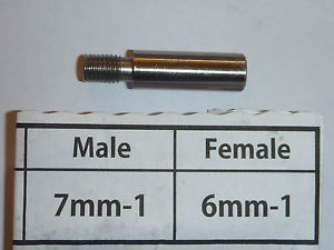 Threaded Adapter 7mm Male to 6mm Female