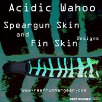 Reef Runner Gear Fins Skins - Acid Wahoo