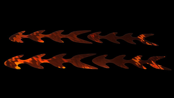 OBD Holographic Pre-Cut Shape - Orange Fish (4)