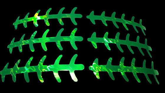 OBD Holographic Pre-Cut Shape - Green Fish (6)