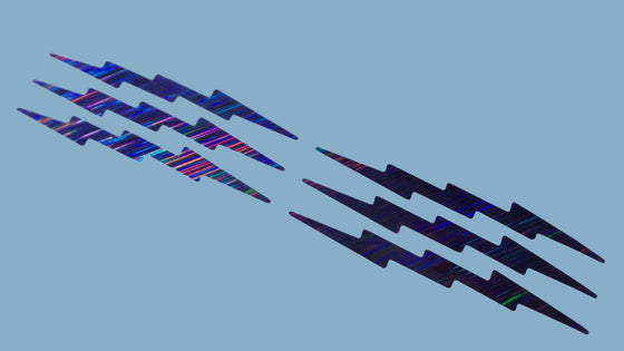OBD Holographic Pre-Cut Shape - Purple Lightning (6)