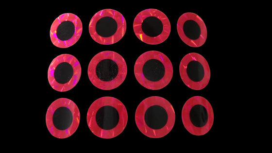 OBD Holographic Pre-Cut Shape - Pink Eyes (12)