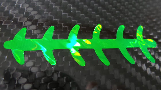 OBD Holographic Pre-Cut Shape - Green Fish (6)