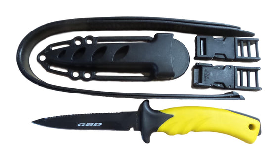 OBD Torpedo Knife Black & Yellow 11cm