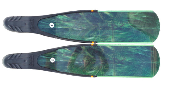 Labrax Boom Fibreglass Fins (Pair) Soft - Green Camo