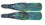 Labrax Boom Fibreglass Fins (Pair) Medium - Green Camo