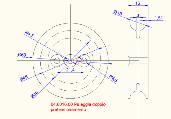 Ermes Pretensioner Reel Mount