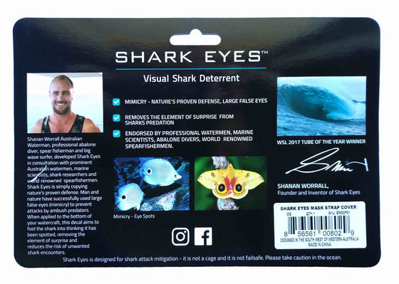 Shark Eyes Visual Deterrent Mask Strap Cover